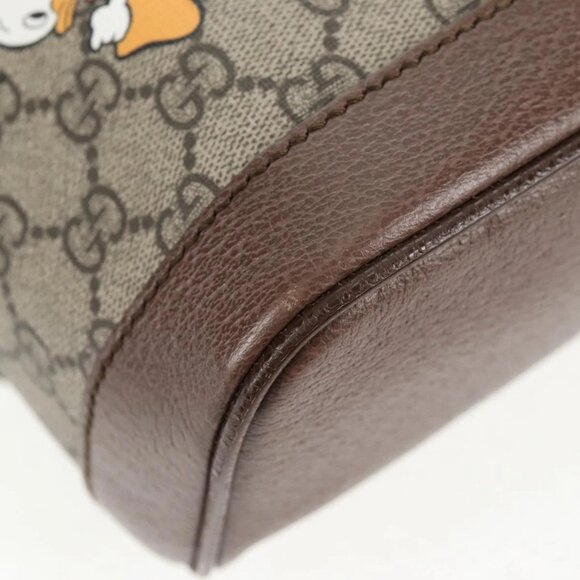 GUCCI GG Supreme Disney Collaboration Backpack PVC Beige Gold 552884 Auth141154M - Picture 4 of 16